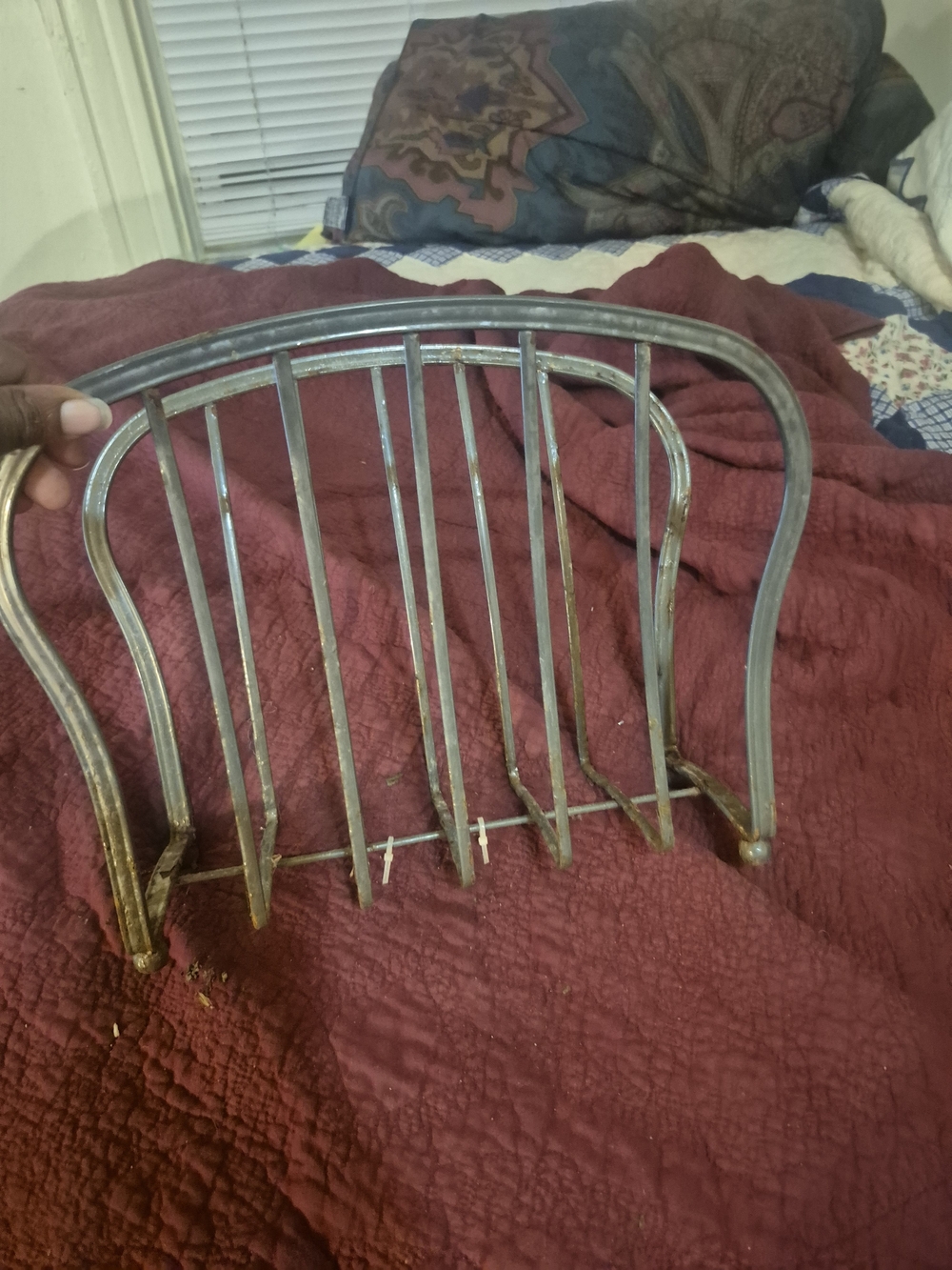 Vintage Metal Bread Rack - Black